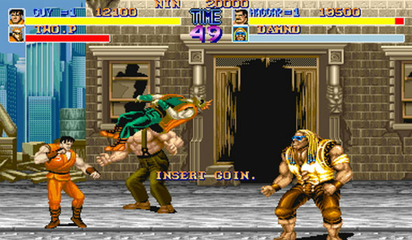 <사진참조 유튜브 캡쳐>, 액션 게임을 대표하는 명작 ‘파이널 파이트’, 제작사 ‘캡콤’ 1989년 작>