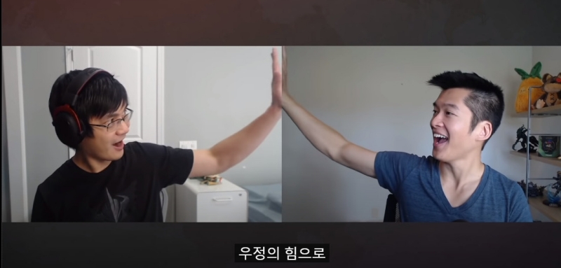 왼쪽부터 앤드류 입 제작총괄, 데이브 거스킨 시니어게임디자인매니저(출처=LoR 유튜브)