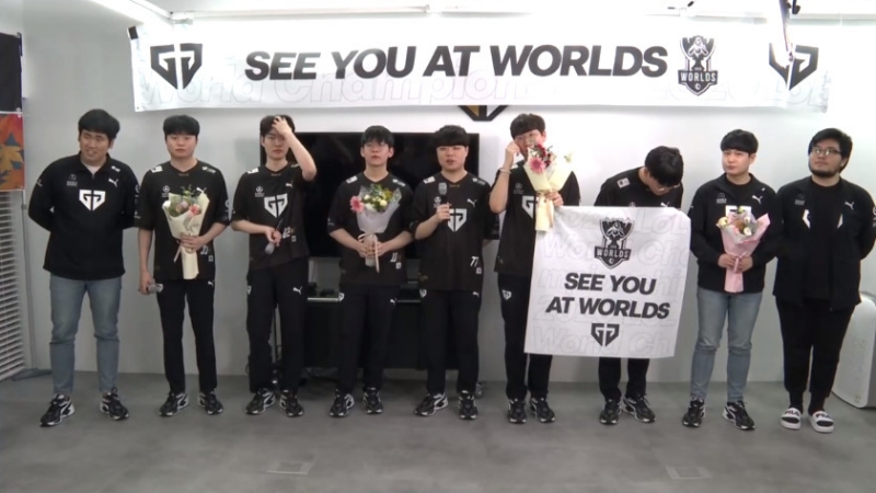 2020 리그 오브 레전드 월드 챔피언십 3번 시드를 획득한 젠지 e스포츠(출처=라이엇게임즈 공식 중계방송 캡처)