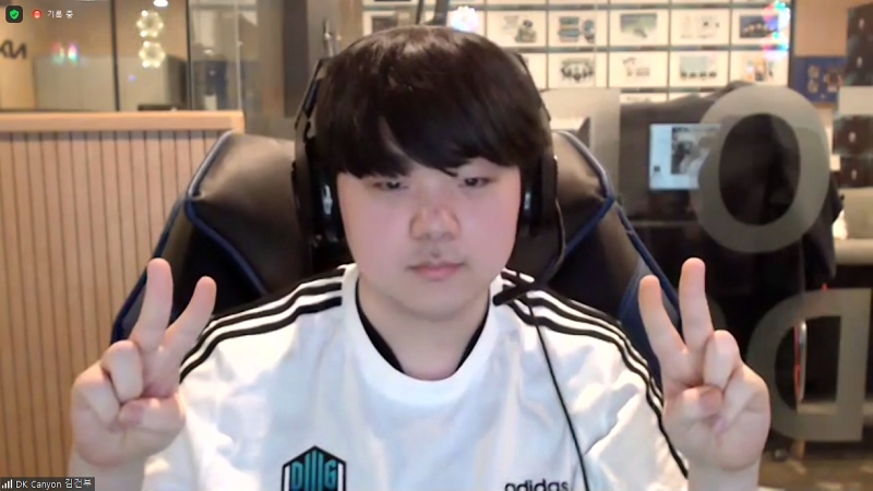 출처=LCK 우승 인터뷰 화상 회의 화면 캡처
