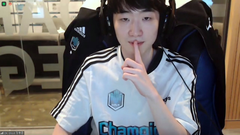 출처=LCK 우승 인터뷰 화상 회의 화면 캡처