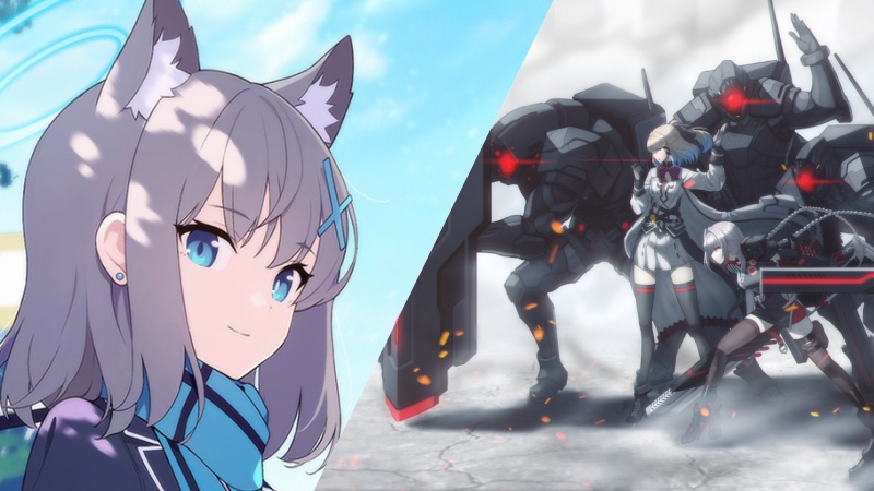 넥슨은 14일 '블루아카이브'(왼쪽)와 '카운터사이드'의 사전 참가자 모집을 각각 한국과 일본에서 시작했다