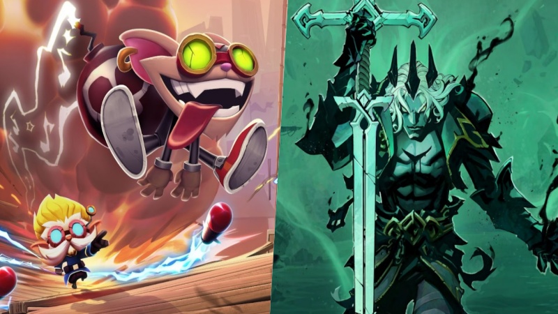 라이엇포지가 출시한 '몰락한 왕'(오른쪽)과 '마법공학 아수라장'