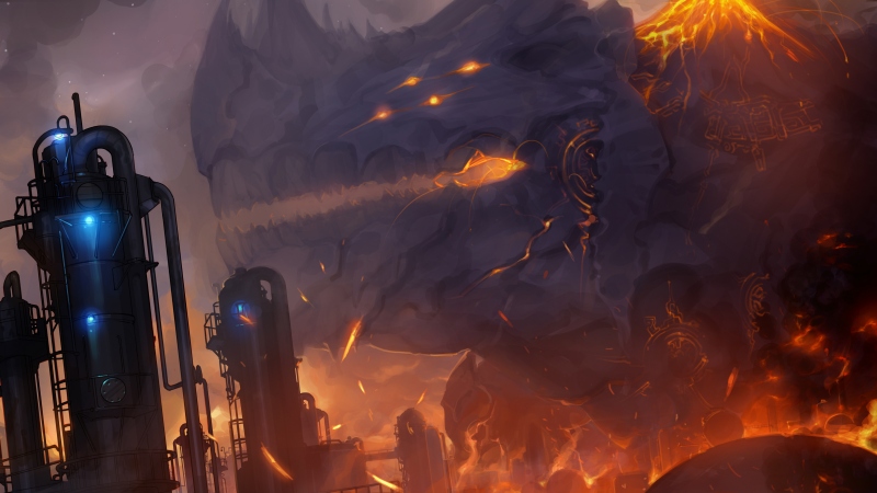 첫 레이드 보스로 등장한 사도 불을 먹는 안톤(출처=DFU)