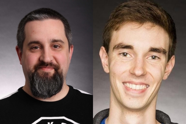 왼쪽부터 스티븐 모티머 리드게임디자이너, 매튜 위트록 세트디자이너