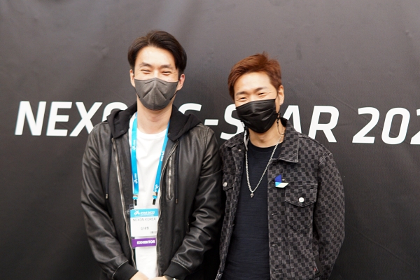 <사진> ‘데이브 더 다이브’를 성공적으로 이끈 넥슨 김대훤 부사장(왼쪽)과 황재호 디렉터