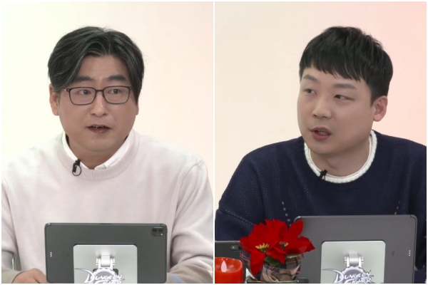 왼쪽부터 네오플 옥성태 디렉터, 고민용 콘텐츠기획총괄