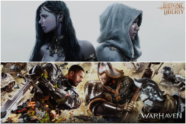 엔씨소프트 '쓰론 앤 리버티'(위쪽)와 넥슨 '워헤이븐'(출처=엔비디아 유튜브)