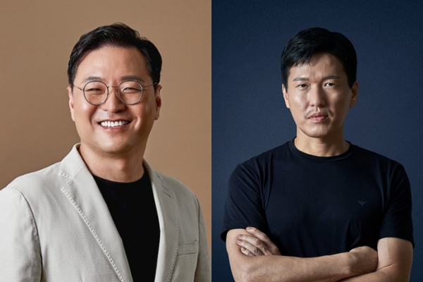엔씨 이제희 CRO(완쪽)과 정병건 디지털 액터실장(오른쪽)