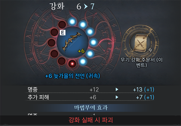 무기와 반지에서 명중을 확보하자