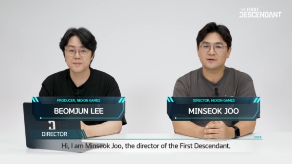 <사진> 넥슨게임즈 이범준 PD(왼쪽)와 주민석 디렉터