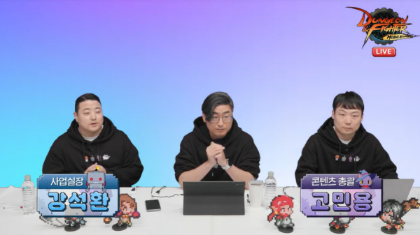 <사진> 왼쪽부터 강석환 사업실장, 옥성태 디렉터, 고민용 콘텐츠 총괄