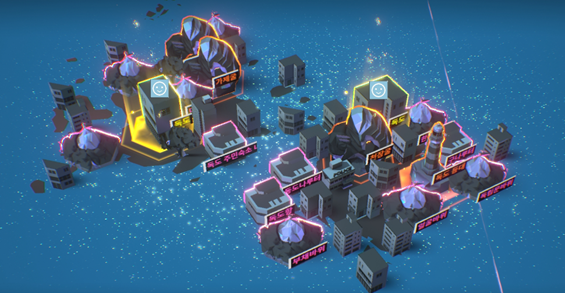 독도에 구현된 빌딩들(출처-'빌딩앤파이터' 공식 커뮤니티)