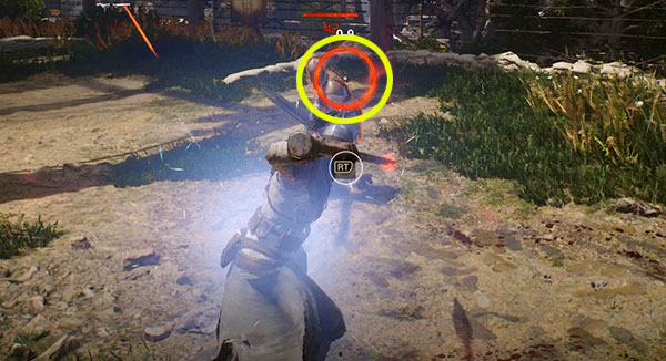 원형 게이지가 붉게 변할 때 들어가는 공격은 방어 해제 효과가 더해진다