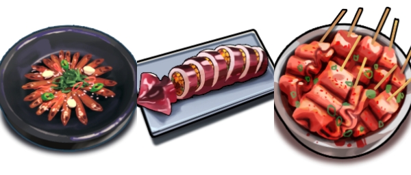 왼쪽부터 '옥천 도리뱅뱅', '속초 오징어 순대', '제천 빨간 어묵' 이미지