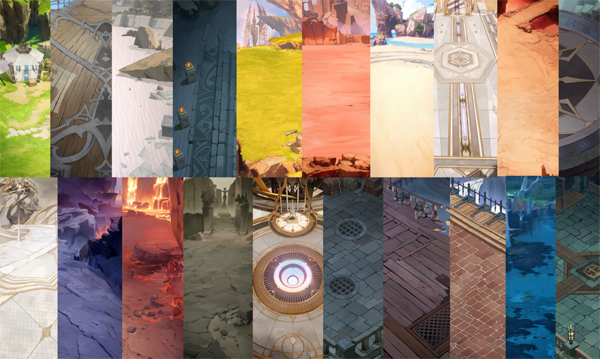 약 30종 가량의 맵에서 구현되는 2,580개의 스테이지