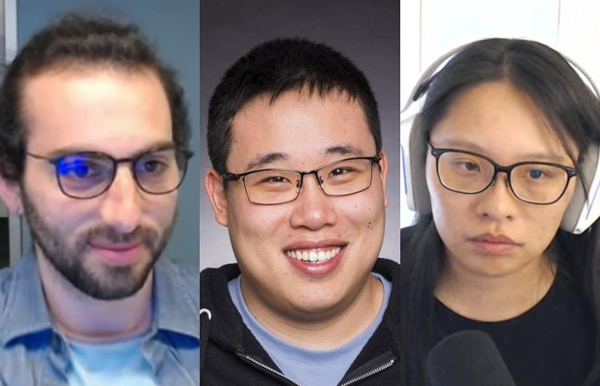 <사진> 왼쪽부터 샘 저드 세트 리드, 알렉스 양 장식 요소 프로덕트 매니저, 크리스틴 라이 게임 부가 기능 및 랭크 이니셔티브 리드