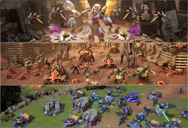 위로부터 ‘셀레스철’ 군단, ‘인퍼널’ 군단, ‘뱅가드’ 군단