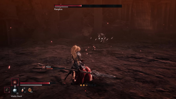 신규 무기 ‘창’을 활용한 보스 ‘랑거스’ 전투