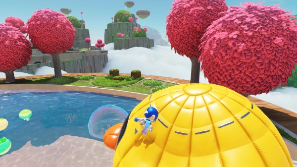 '공기로 부풀린 거대한 오리 풍선 위를 걷는 느낌'이 손안에서 전해진다. 말로 표현하기 어려운 묘한 느낌이지만, 확실히 게임에 대한 몰입감을 높여준다. 너무 재미있어서 2분 정도 돌아다녔다