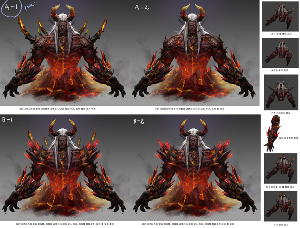 기르타스 상반신 러프 시안 작업