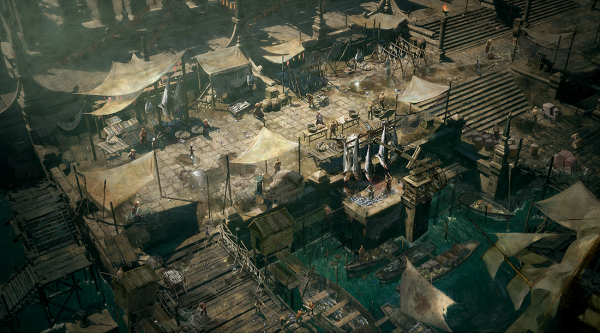 기란성 마을 - 기란 항구 전경 컨셉 원화