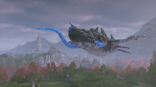 사랑하는 고래 '기간트리테'. 노선버스처럼 친절하게 멈춰주지 않으므로, 높은 곳에서 뛰어올라야 한다(라고 해야 할까, 활공해서 착륙한다).