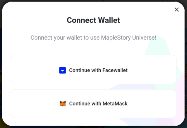 순서대로 진행하면 지갑과 '메이플스토리 유니버스' 계정을 만들 수 있다.