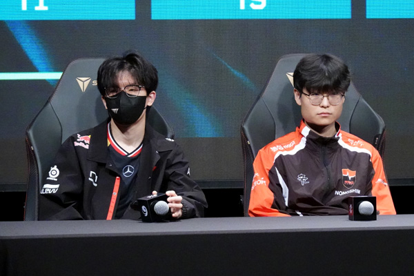 <사진> T1 카르페 이재혁, 농심 아이비 박성현