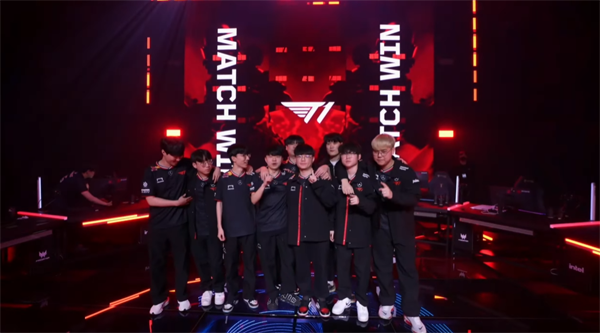 <사진> 발로란트 퍼시픽 킥오브 개막전서 승리한 T1 (출처-VCT퍼시픽 중계방송)