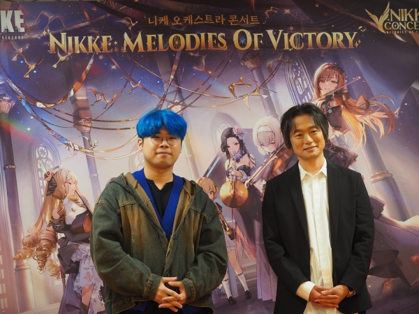 (왼쪽부터) 주종현 사운드 디렉터, 타카키 히로시 음악감독