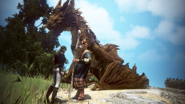 '황혼의 날개 관리인' 주변에는 3마리의 드래곤이 자리 잡고 있다