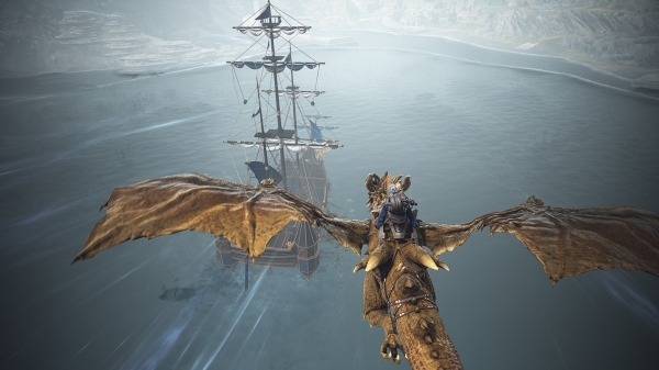 바다 위를 항해하는 다른 플레이어의 범선과 나란히 비행하는 등 환상적인 광경도 즐길 수 있다