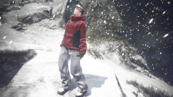 '눈보라' 의상. 검은사막이 최근 작업하고 있는 현대식 의상 중 하나다. 물론 이 의상을 입고 몬스터 사냥도 할 수 있다