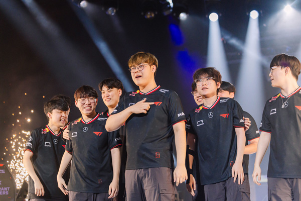 <사진> 발로란트 마스터스 방콕서 우승한 T1 (제공-라이엇게임즈)