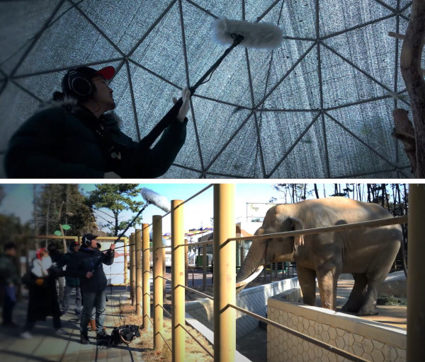 2018년 '듀랑고' 폴리 사운드 녹음 장면(출처=넥슨태그)