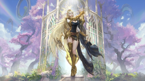 '에바 서비스'의 메인 비주얼은 새로운 종족 하이엘프에서 '스피릿'으로 변경. 이름과 외형 이미지 그대로, 마법 클래스다