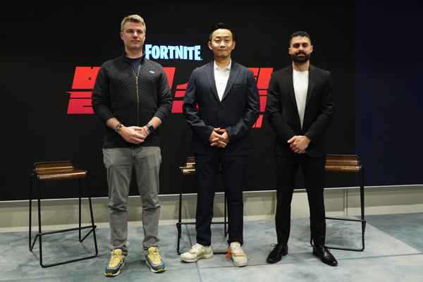 <사진> 에릭 윌리엄슨 에픽게임즈 디자인 시니어 디렉터, 박성철 에픽게임즈 코리아 대표, 마이클 모든 에픽게임즈 파트너십 시니어 디렉터