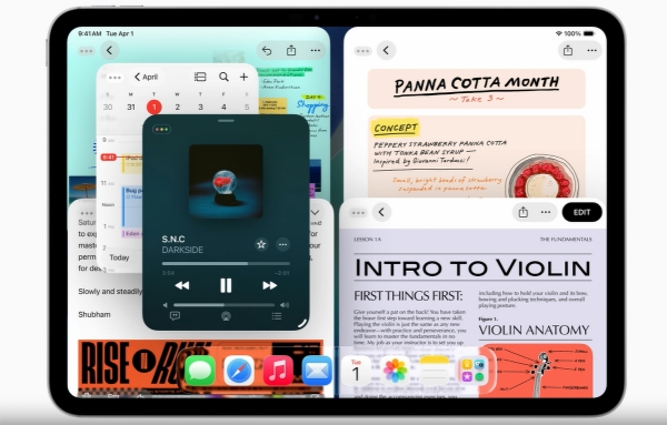 iPad OS 26의 창 표시