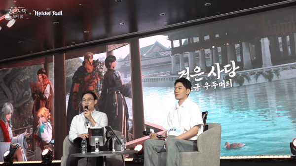 (왼쪽부터)안형규 게임디자인실 실장과 최용석 게임디자인실 팀 리더