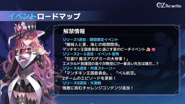 릴리스 후 5주 차까지의 일정만으로도 이미 풍성한 내용.