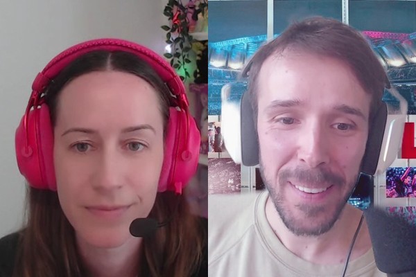 왼쪽부터 라이엇 게임즈 사라 카모디 선임 매니저, 크리에이티브 디렉션, 토마스 랜드비 아트 디렉션 매니저