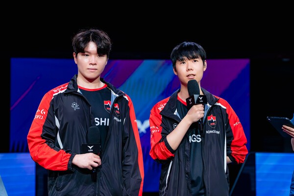 농심 레드포스 킹겐 황성훈, 리헨즈 손시우 (사진 제공-LCK)