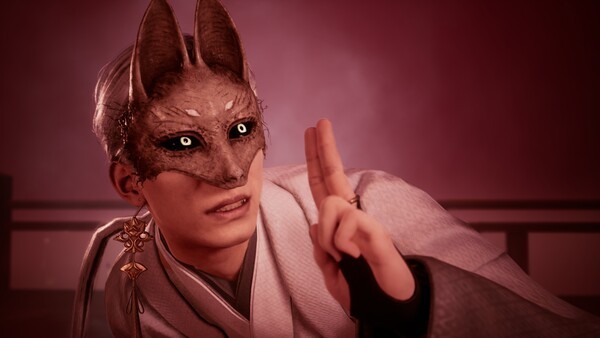 이면 세계에서, 히나코는 여우 가면을 쓴 남자와 만난다.