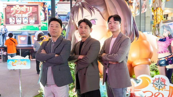(왼쪽부터)넷마블에프앤씨 박동훈 아트디렉터, 구도형 PD, 넷마블 김병록 사업본부장
