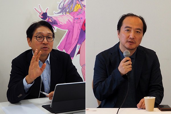 (왼쪽부터)스마일게이트 메가포트 백영훈 대표, 컴투스 재팬 김진용 대표