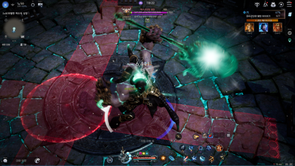 스킬 아이콘 바로 위, 주먹 아이콘이 스마트 카운터다