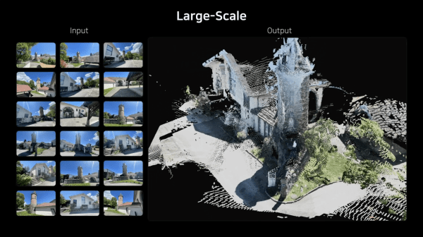 사진: 더스터2를 이용해 2D 이미지 3장으로 3D 공간을 재구성한 모습